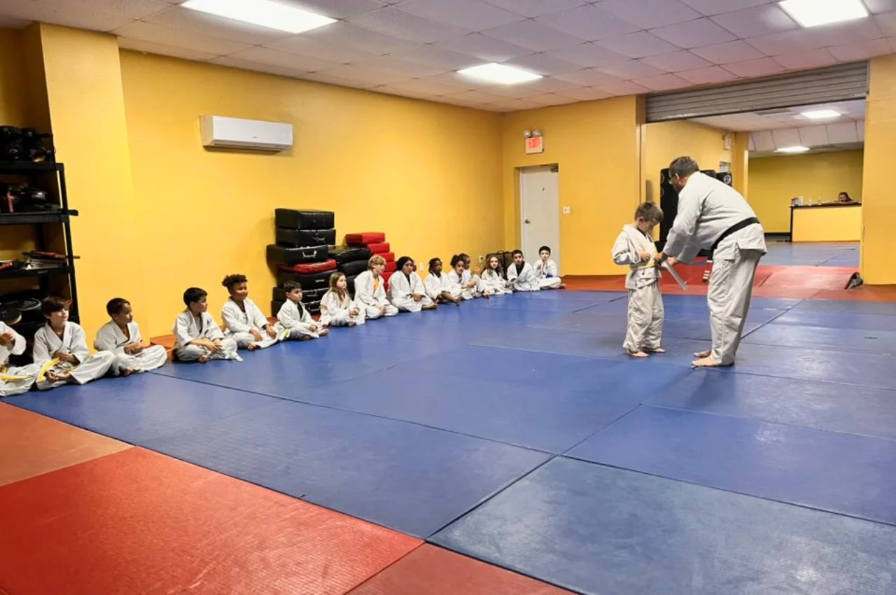 Child building coordination in martial arts